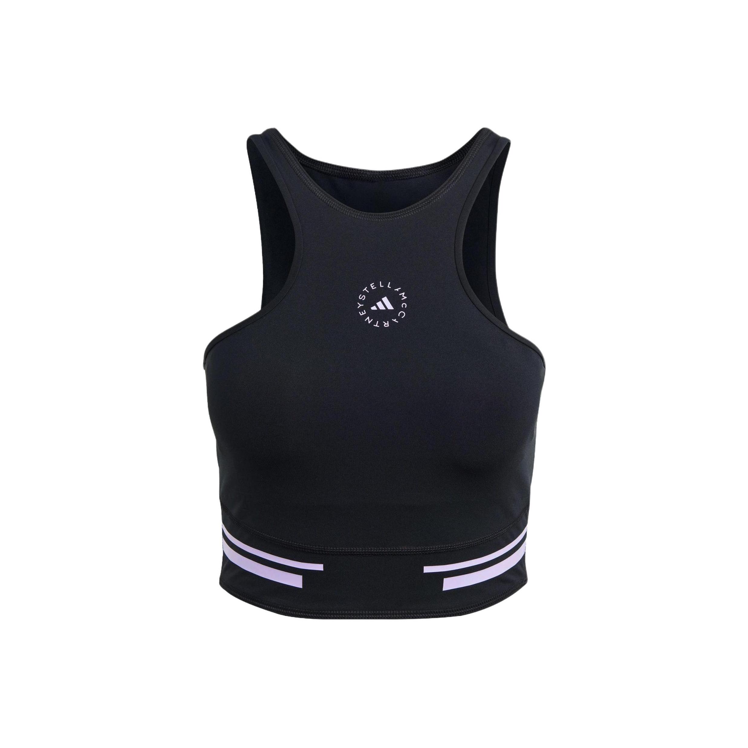

Adidas X Stella McCartney Truepace Running Crop Top Color Block Sports Tank Женские топы Черный IP9141 XS