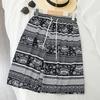 Women Summer Shorts Thiland Elephant Print Drawstring Elastic Waist Loose Soft Breathable Vacation Beach Travel Knee Length Shorts