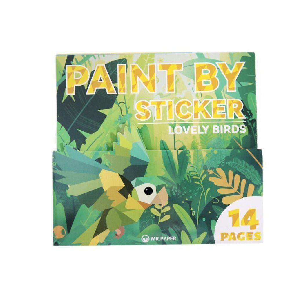 

3D Геометрический Коллаж Развивающие Игрушки для Малышей Ручная Работа Детские DIY Наклейки Раннее Развитие Lovely birds