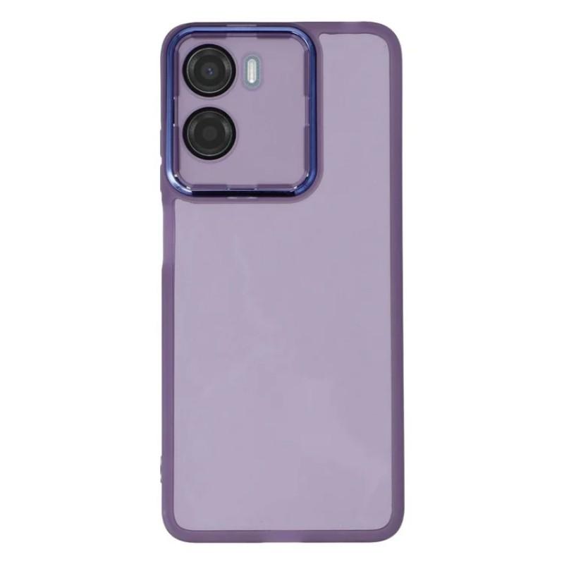 For Motorola Moto G05 4G TPU Case WANLONFENG DKSM Series Electroplated Frame Back Cover with Tempered Glass