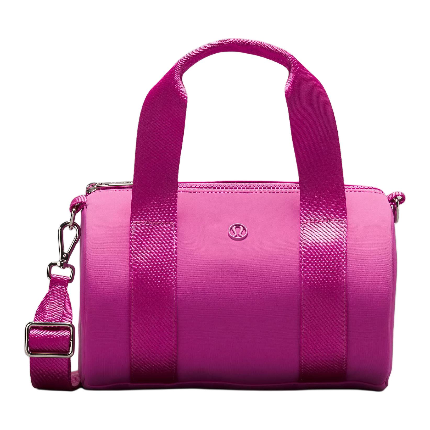 

Lululemon Knit 5L Adjustable Detachable Shoulder Strap Zipper Crossbody Handbag Mini Women handbags Magenta LU9BRAS-052261 Rose Red,Mini