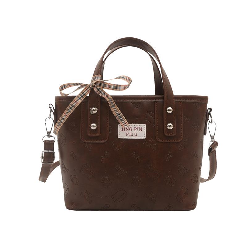 Small Bag Women's Spring and Summer New Texture Niche Design Retro Versatile Messenger Bag Portable Bucket Bag