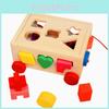 Wooden Building Block Trolley Toy With Storage For Kids Learning And Development