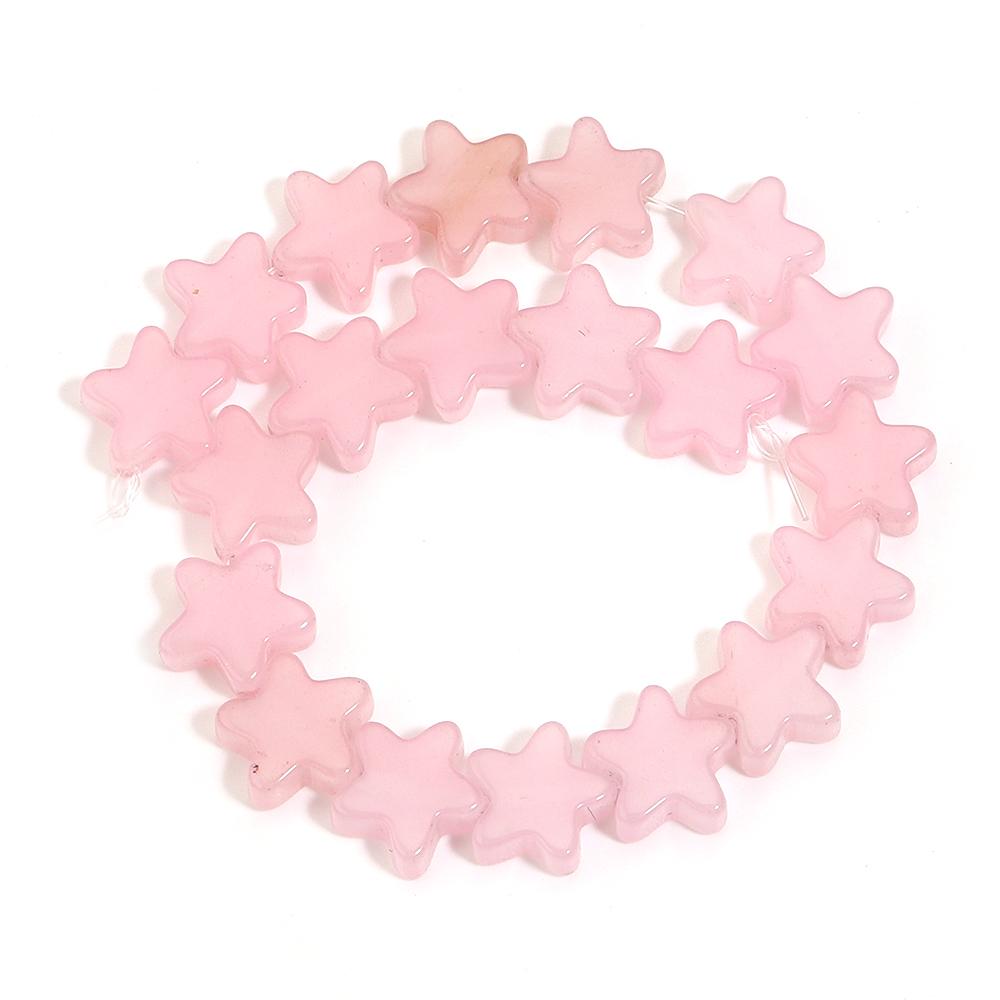 Natural Stone Beads 12mm Colorful Star Loose Spacer Beads for Jewelry Making DIY Handmade Bracelet Necklace Keychain Accessories