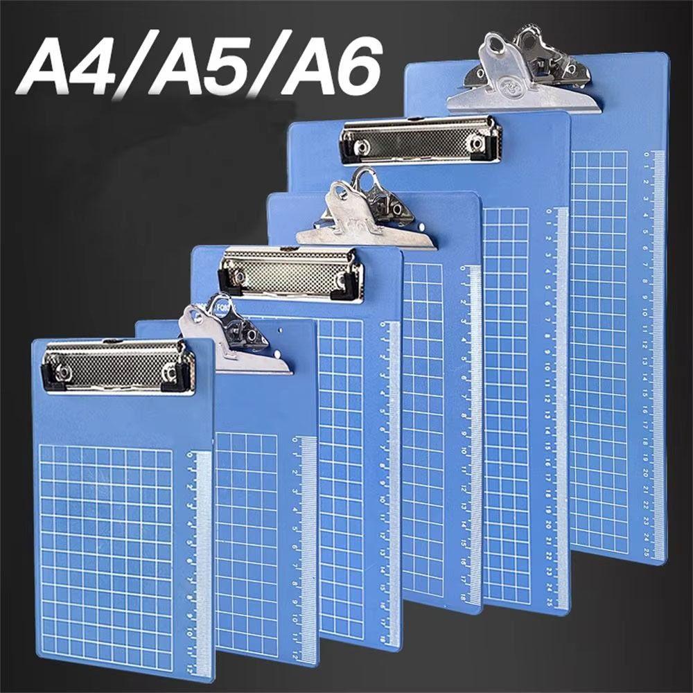 1Pcs Blue Writing Pad Board A4/A5/A6 Clip File Organize Writing Clipboard Paper Ticket Storage