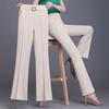 Women's High-Waisted Slimming Wide-Leg Pants - Stylish, Comfortable, Slight Flare, Autumn Casual Wear