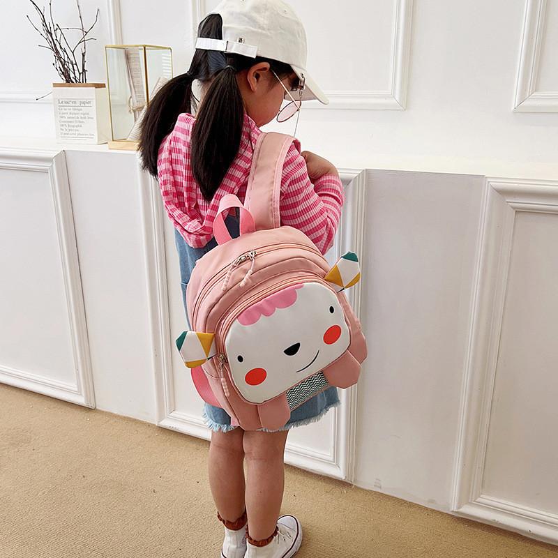 Fashionable Nylon Kids Backpack With Cute Animal Designs Breathable Lightweight School Bag For Boys And Girls
