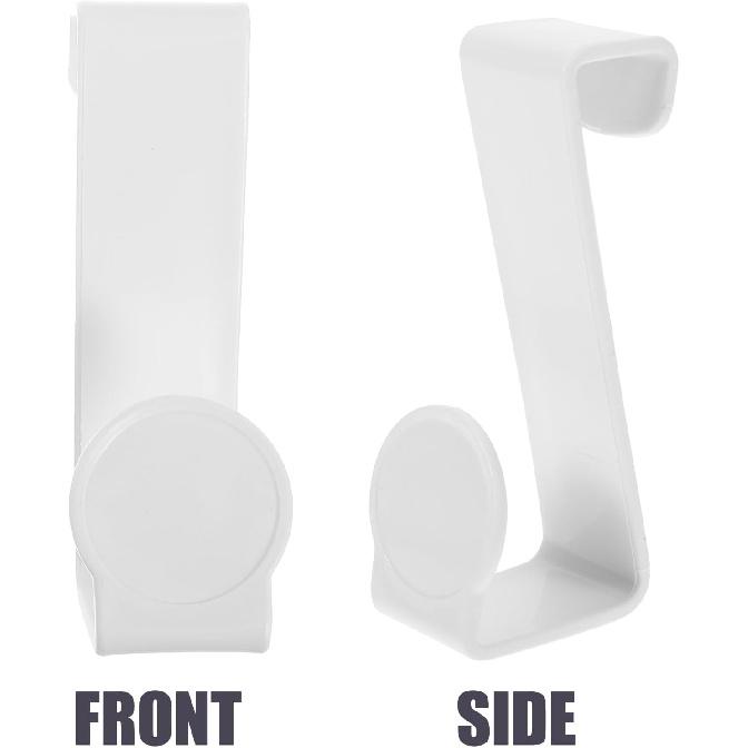 Housoutil 2PCS Z-Shaped Hooks for Toilet Seat, Potty Hook Toilet Tank Hooks, Plastic Hanging Hooks for Home Storage Bathroom, Kitchen, White