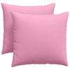 Sofa Cushions 2 Pcs Pink 45 X 45 Cm Fabric