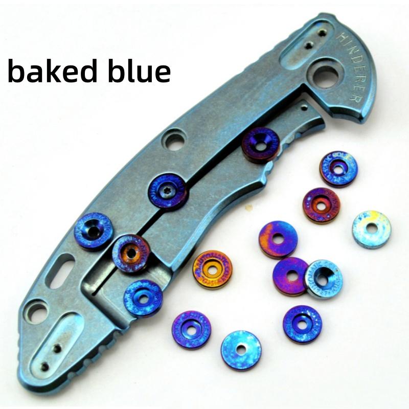 10pcs Brass / Titanium Alloy Knife Lockbar Stabilizer Thumb Push Screws For Rick Hinderer XM18 Strider SMF SNG ZT0620 ZT0562