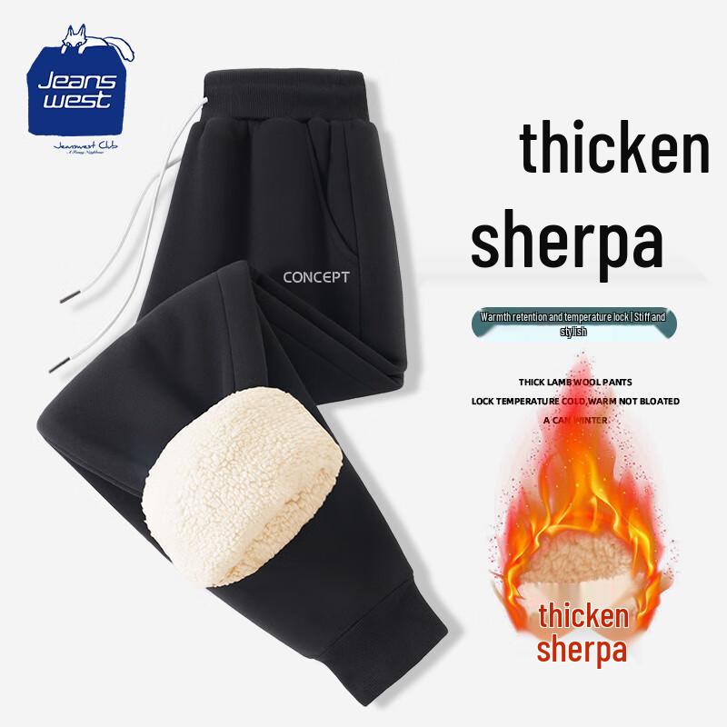 JEANSWEST CLUB Men s Fleece-Lined Winter Jogger Pants 4XL