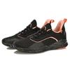 Li Ning Crazy Run Lightweight Shock Absorbing Running Shoes Women sneaker Black Orange ARHP022-4