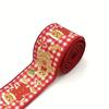 Unique Christmas Decoration Red Burlap Ribbon With Adorable Gingerbread Man Prints For Seasonal Styling