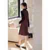 XWI Women's Two-Piece Suede Vest Dress & T-Shirt Set