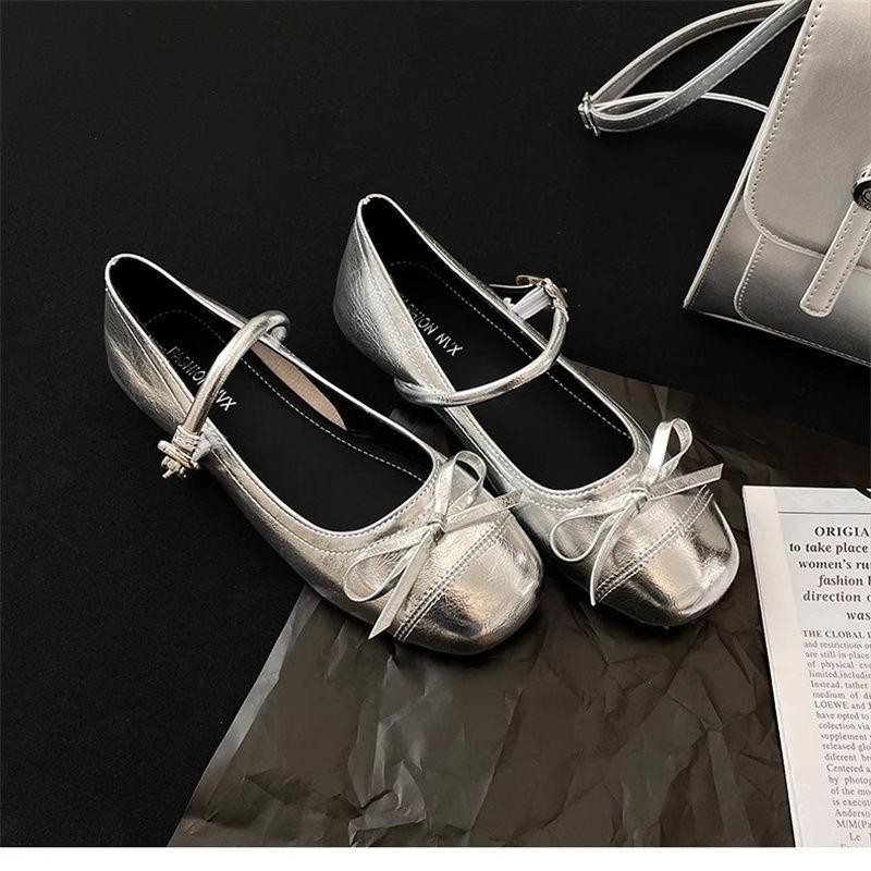 Fashion Shallow Ballet Style Flat Shoes for Women's New Spring Round Toe Simple Comfortable Versatile Women's Single Shoes