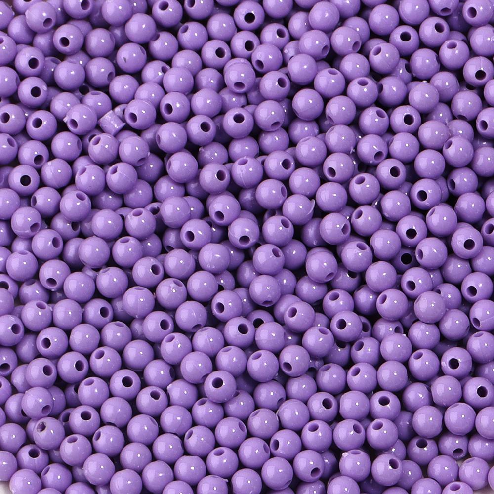 1000Pcs 4mm Acrylic Solid Color Round Beads For Craft Bracelets Earrings Making Spacer Beads DIY Jewelry Finding Accessories