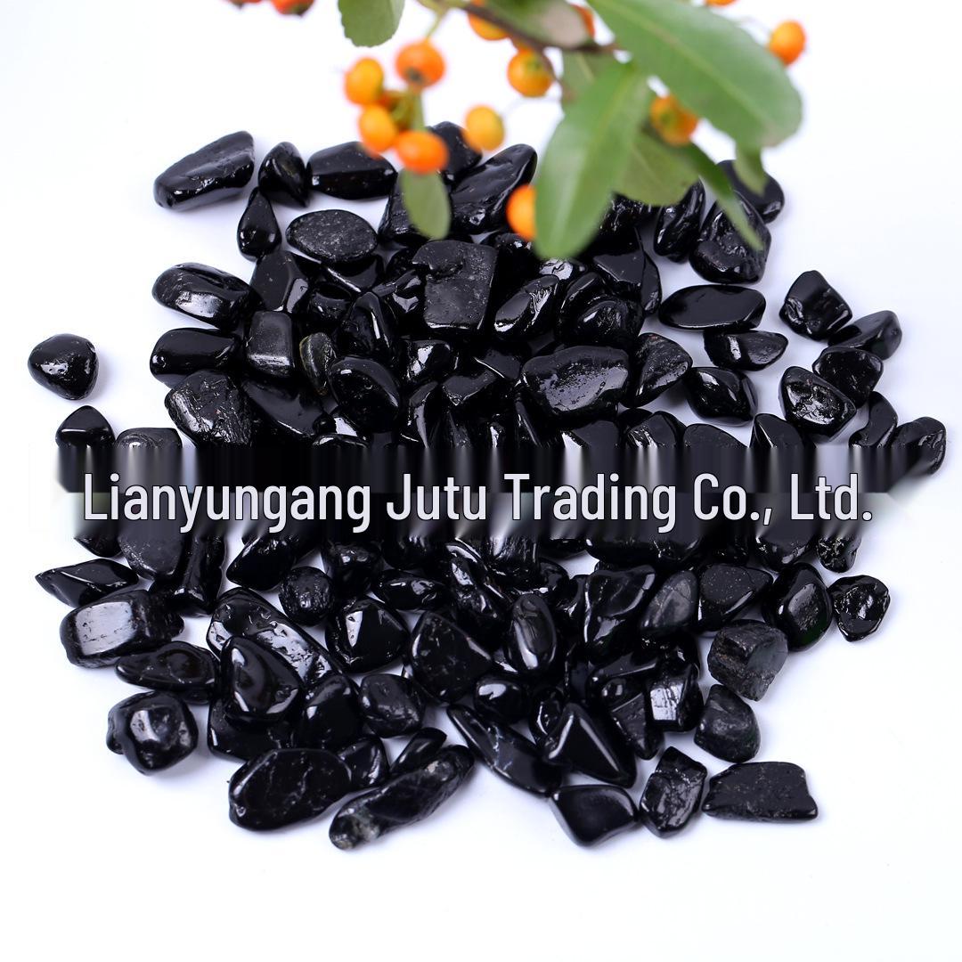Black Tourmaline Decoration Chips for Renovation Below 5mm, 500g