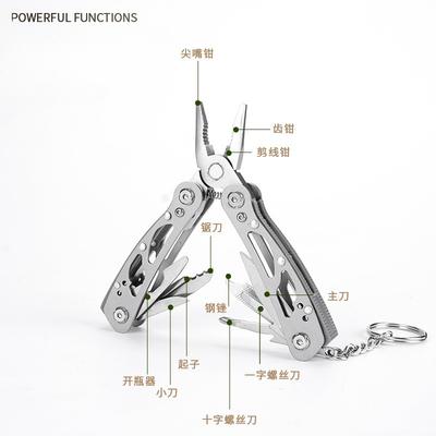 Mini-Multitool für den Außenbereich, kleine Zange, Taschen-Multitool-Zange mit Messer, Smart-Zange, Flaschenöffner, doppelseitig polierte Multitools