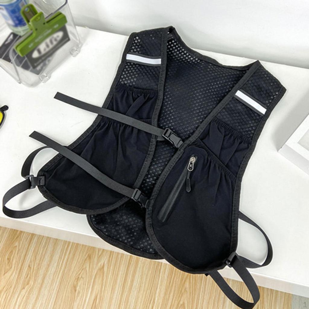 Vestă de hidratare tip rucsac de zi cu elemente reflectorizante și compartimente pentru drumeții, ciclism