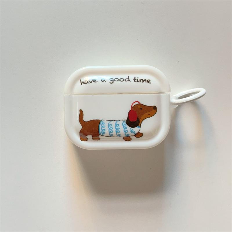 Wear headphones dachshund suitable for AirPods 1 apple bluetooth wireless headset cover 1/1/1 generation pro1 protective case