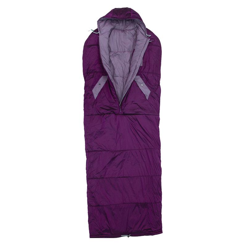 Cape de Camping Épaissie à Capuche d'Extérieur - Chaude, Coupe-Froid, Couleur Unie Sac de Couchage Adulte