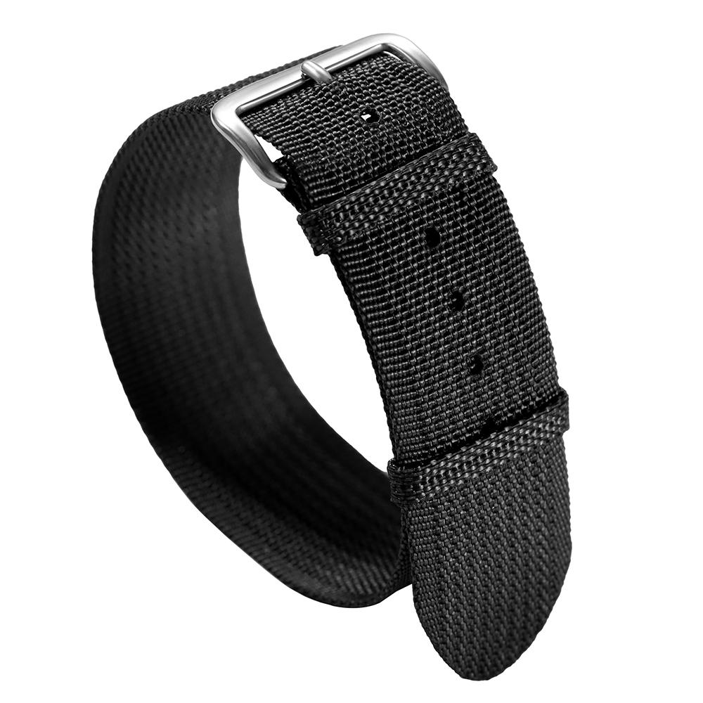 20mm 22mm Ribbed Nylon Watch Band for Omega Men's Military Sport Breathable Braided Strap Black Blue Green Fabric Nylon Bracelet