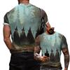 Men's Halloween Themed Graphic Printed Loose Fit Short Sleeve Crewneck T-Shirt for Casual Wear and Daily Outfits