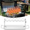 Chicken Leg Rack For Grill Grill Chicken Leg Rack Stainless Steel Non Stick Foldable BBQ Tools For Barbecue Backyard Cooking