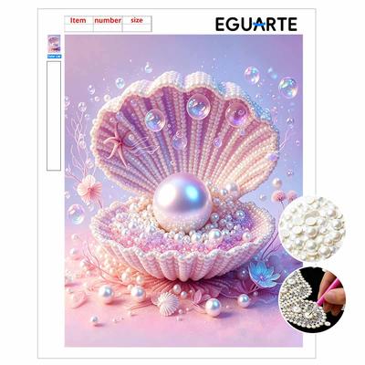 5D DIY Pearl Art Kit Ocean Seashell Theme Decor Home Wall Decoration