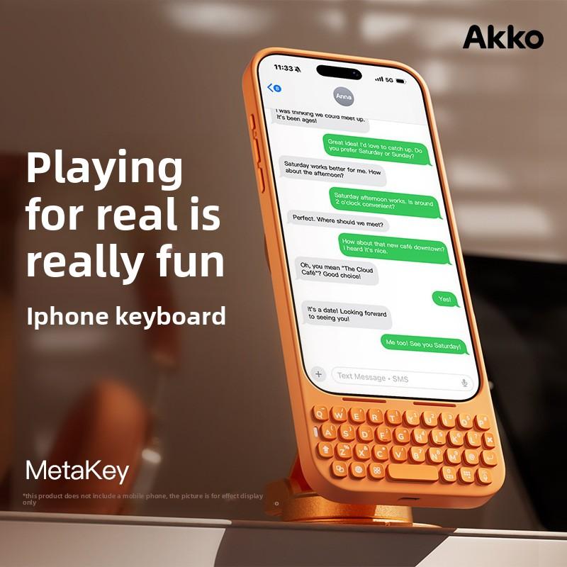 MetaKey All-in-one with Night light Mobile Keyboard Phone Case For IPhone 17 Pro Max For Magsafe Magnetic Charge Protector Cover