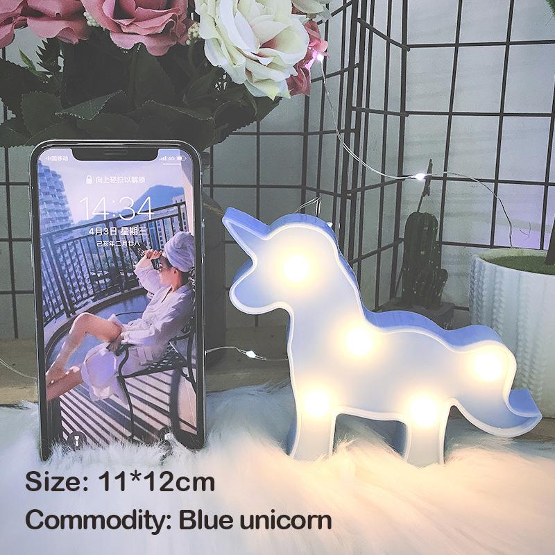 Cartoon Night Lights Unicorn/Flamingo/Cactus/Pineapple/Cloud/Star/Shell LED Table Lamp For Children's Bedroom Party Decoration