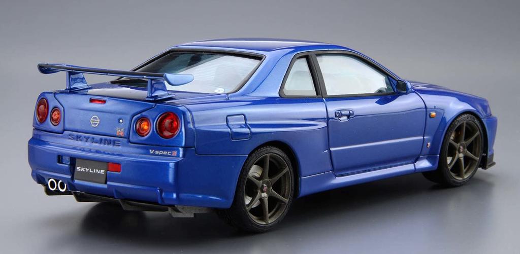Aoshima Bunka Kyozai The Model Car Series 8 Nissan BNR34 Skyline II 2002 Plastic Model (AOSHIMA) 1/24 No. GT-R V-spec