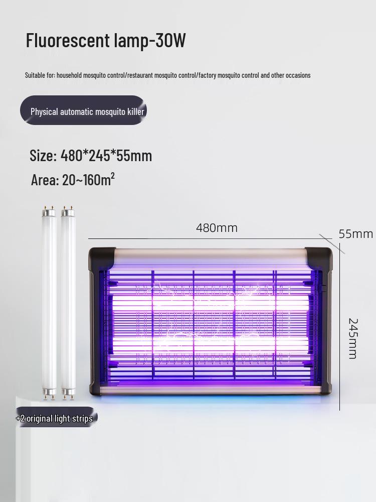 Outdoor LED Mosquito Fly Trap Lamp - Hanging Vertical Pest Control for Restaurants, Workshops, and Farms