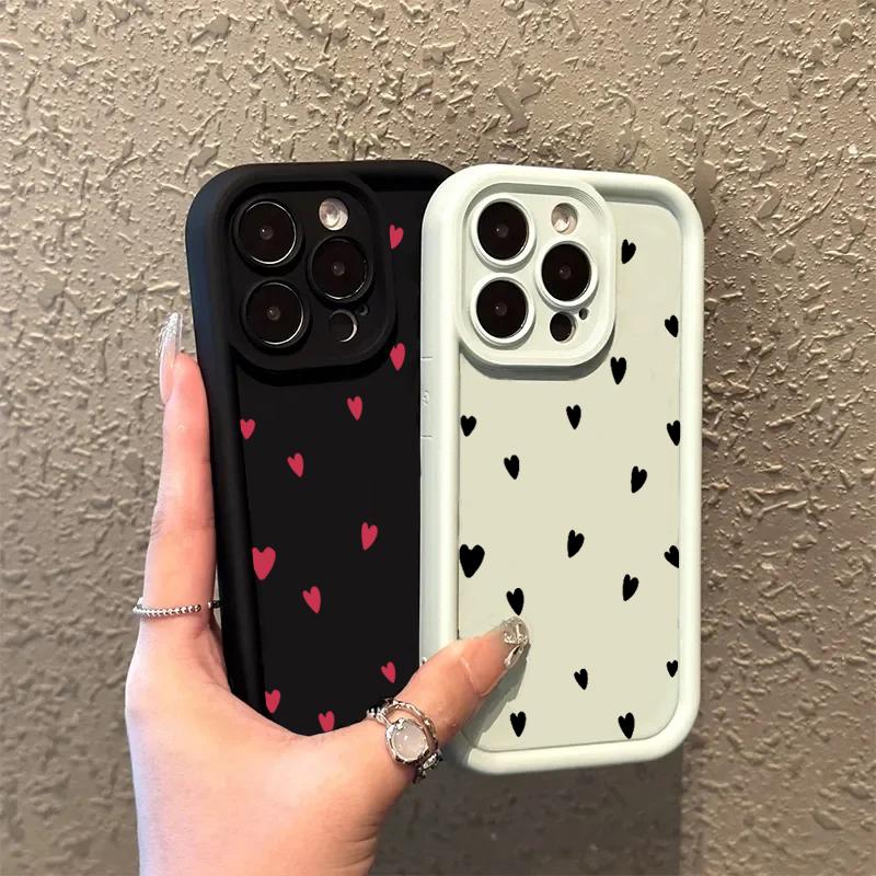 Cute Love Heart Silicone Phone Case For Xiaomi Redmi Note 14 13 12 Pro Plus 5G 12S 11S 11 Redmi 13C 14C 13 4G Shockproof Cover