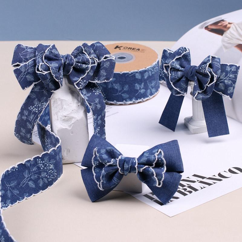 High Quality Printed Butterfly Clip DIY Luxury Ribbon Flower for Clothing Shoes Hats Gift Box Packaging