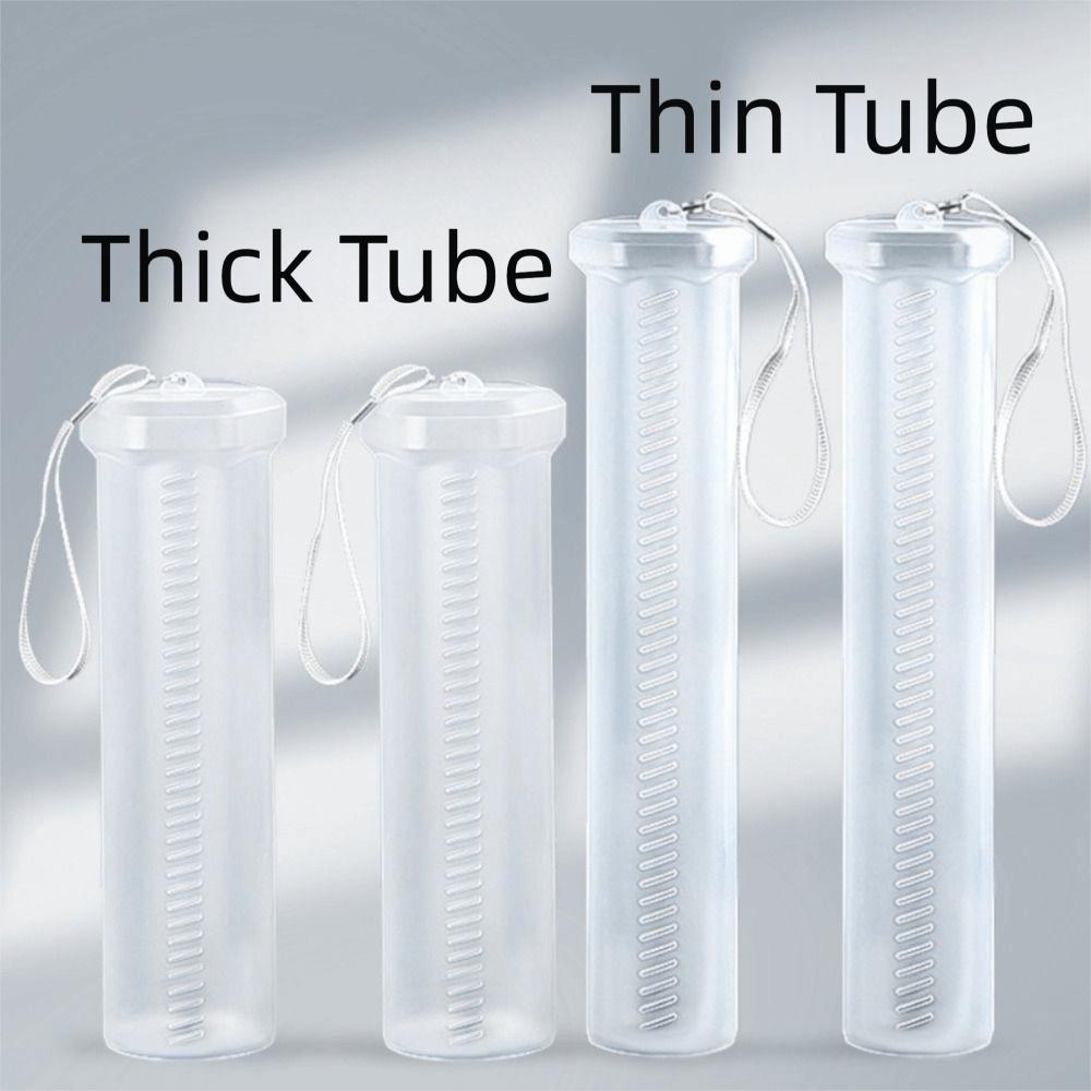 Adjustable Height Retractable Pencil Holder Transparent Dustproof Telescopic Pen Holder With Lid Clear Plastic