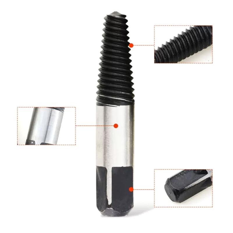10Pcs Wire Break Extractor Remover Twist Drill Bit Set Conventional Tip Steel Drill Wood Tool Set with Plastic Box