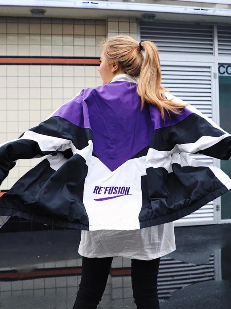 Spring Fall Varsity Jacket Men Patchwork Embroidery Bomber Jacket Casual Street Loose Zipper Coat Women Couple College Jackets