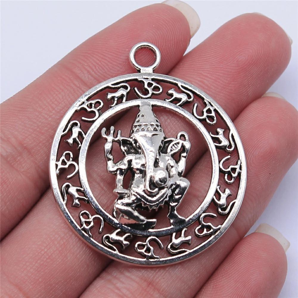 2pcs Charms Big Elephant For Jewelry Making DIY Jewelry Accessories Antique Silver Color Big Elephant Pendant Charms