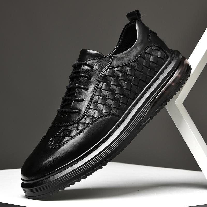 עיצוב חדש נעלי קז'ואל נוחות נעלי גברים אופנה עור אמיתי נעלי גברים מותג יוקרה נעלי ספורט טרקינג לגברים נעלי אימון רב-תכליתיות