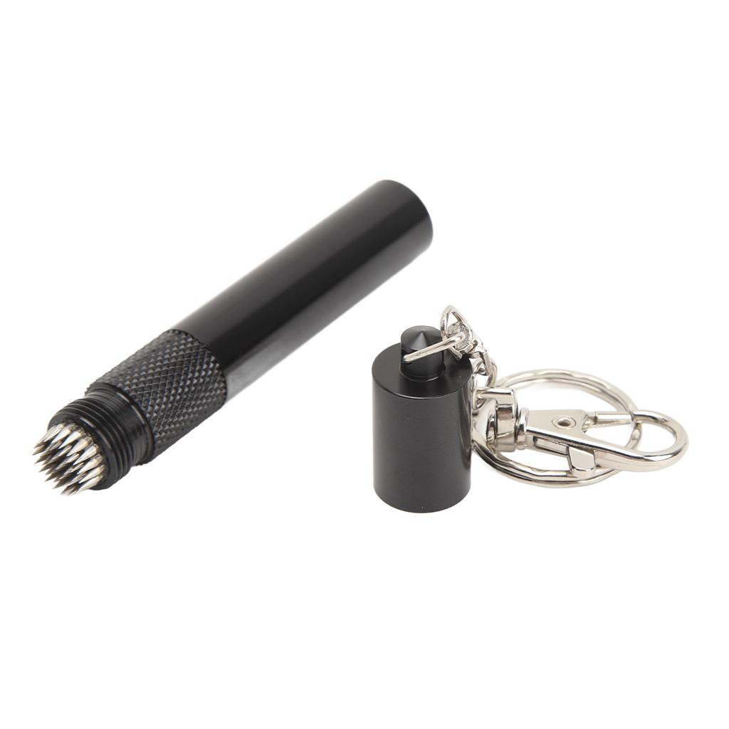 Cue Tip Pricker Tool with Key Chain 6063 Aluminum Prick Storage 2 In 1 Prevent Slip Billiard Cue Tip Pick