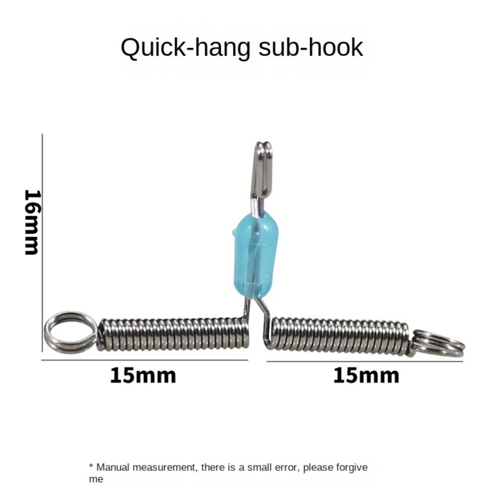 50pcs Double Hook Fishing Line Space Stainless Steel Balance Rigs Hooks Fishing Tool