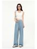 Women's Tencel Blue Wide-Leg Jeans - Summer 2026 Collection, Loose, Slimming, and Drape Fit