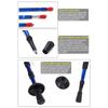 4-Section Outdoor Walking Stick Portable Telescopic Trekking Pole Anti Skid Aluminium Alloy Cane Elderly Camping Climbing Stick