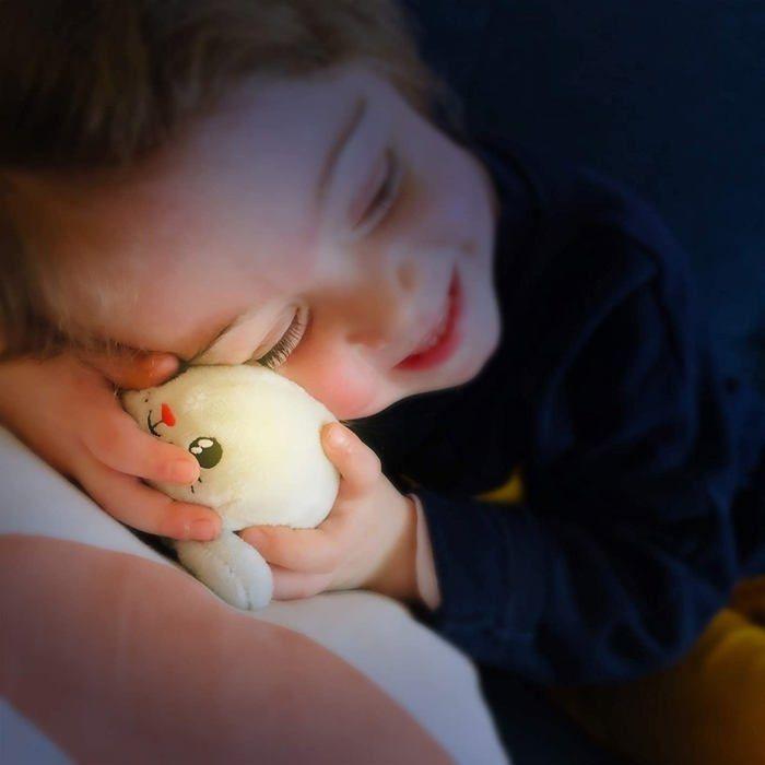 Veilleuse - PABOBO - Shakie lapin - Peluche lumineuse - Capteur de mouvement - Beige