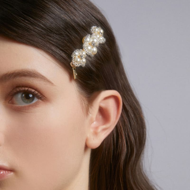 

Jean Paul Clarisse Beaded Pearl Daisy Pin LFSL0324 gold