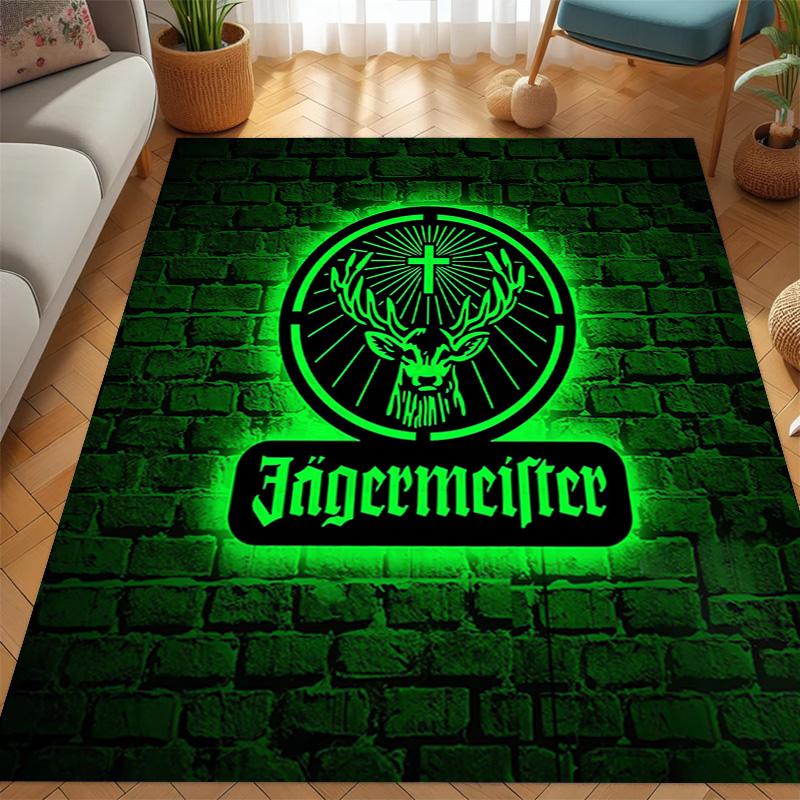 Jägermeister: Tappeto Audace Vivace Arredamento Casa Adatto a Tutte le Stagioni Cuscino per Sedia da Ufficio Arte Decorazione Stanza del Dormitorio