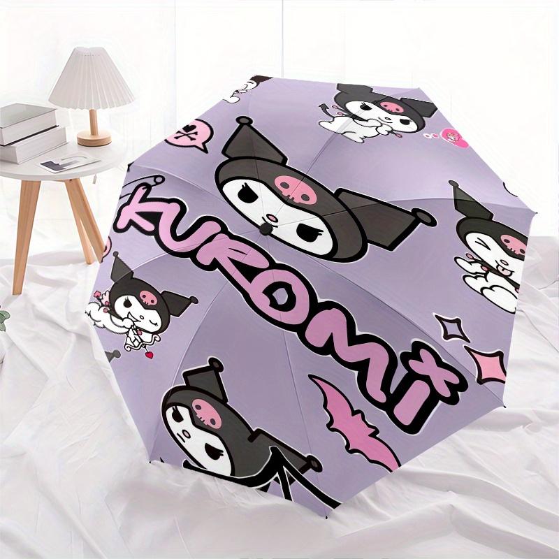 Kuromi,Halloween Automatic Folding Umbrella-Simple 8-Rib Design, Bright Cartoon Pattern, Durable Iron Frame, Suitable For Travel, Outdoor, B