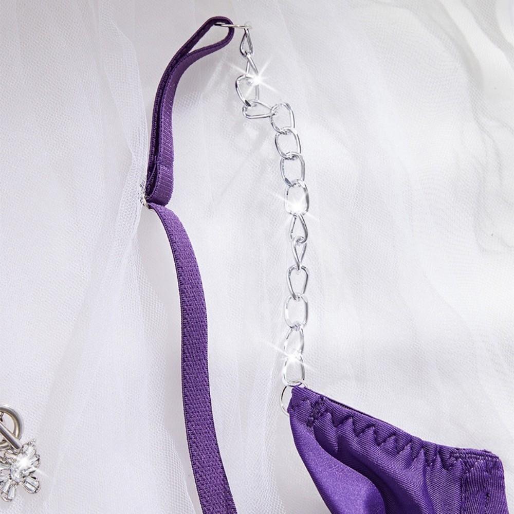 Chains Bra Briefs Set Hollow Open Crotch Thong T-back Lingerie Suit Ladies Girls
