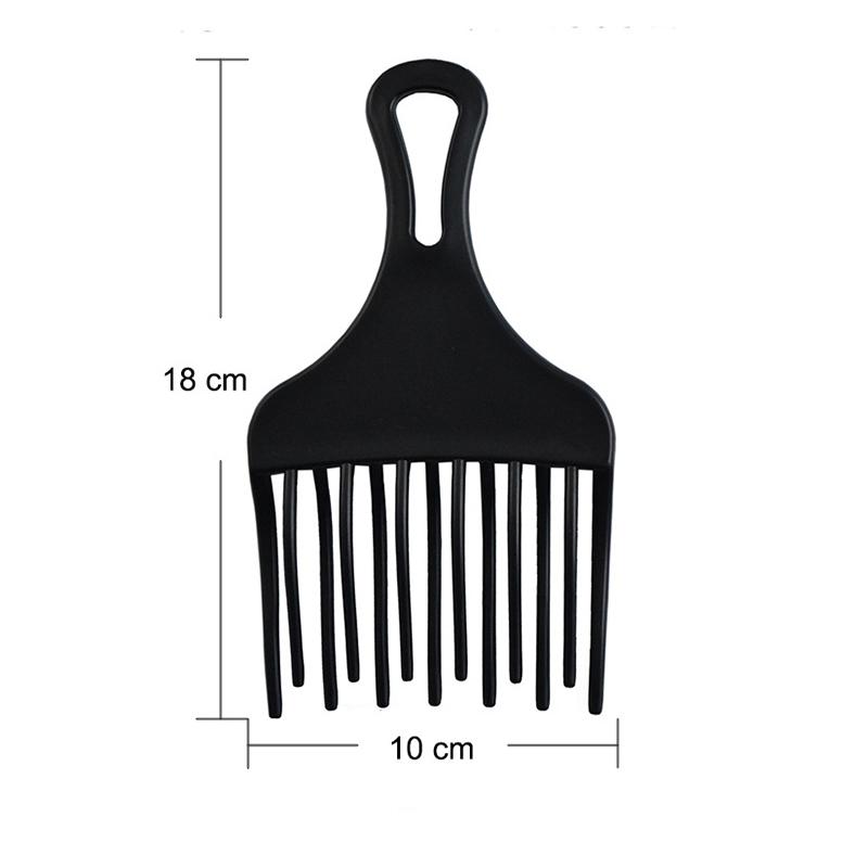 1 pc Afro Comb Wide Teeth Brush Pick Comb Fork Hairbrush Insert Hair Pick Comb Plastic Gear Comb Curly Afro Hair Styling Tools